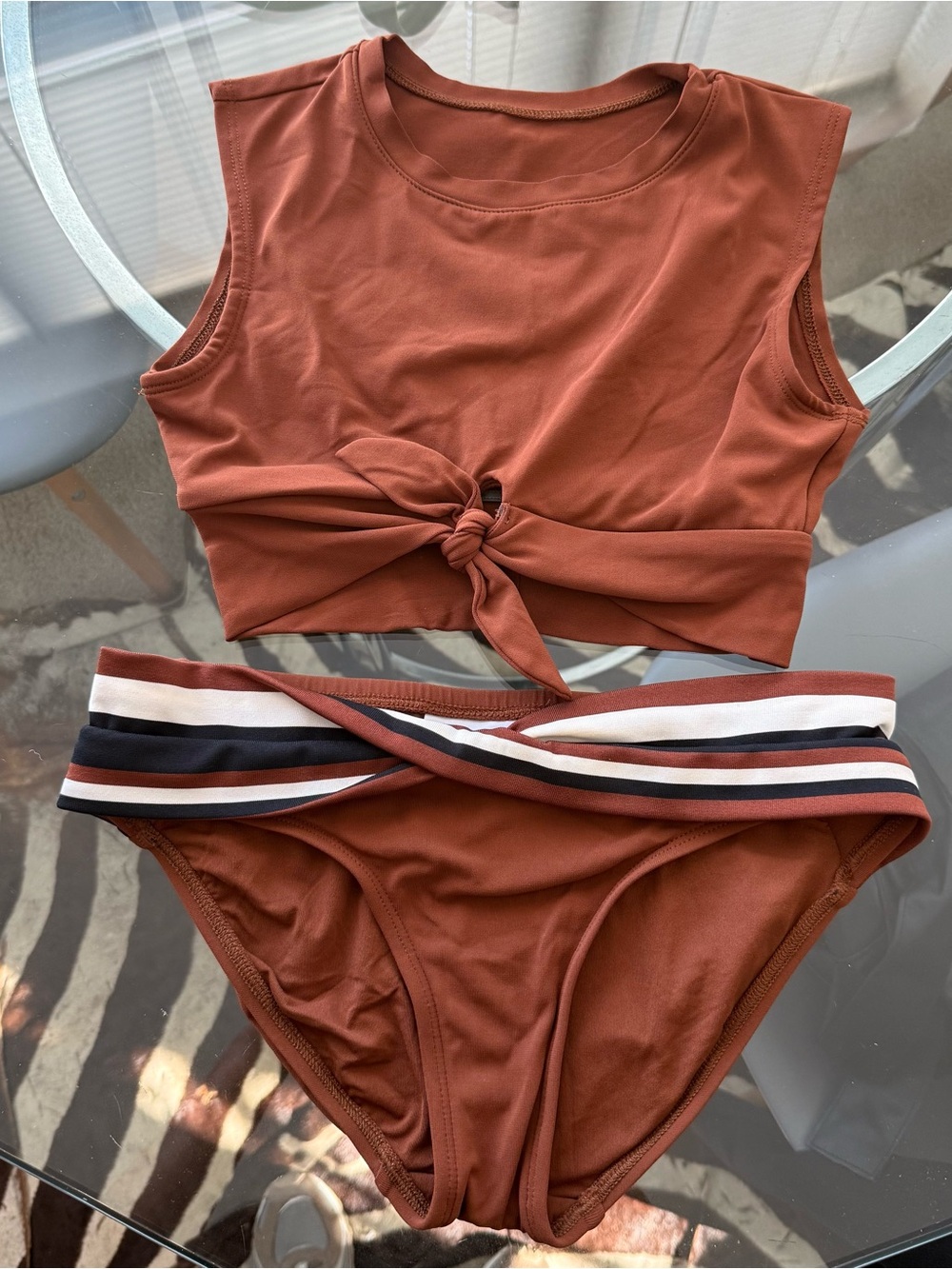 Robin Piccone Knot-Front Two-Piece Swim Set